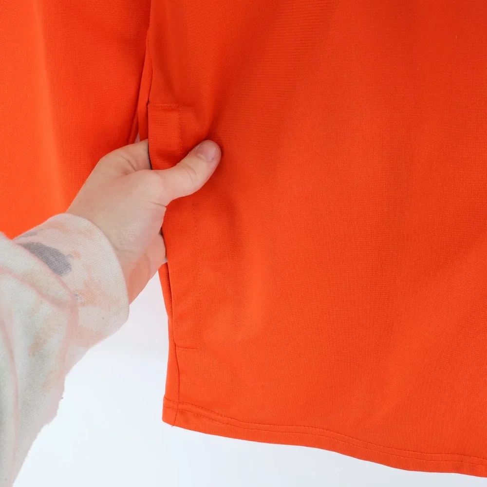 AND 1 Activewear Jacket‎ Full Zip Mens Size L Orange 100% Polyester Pockets